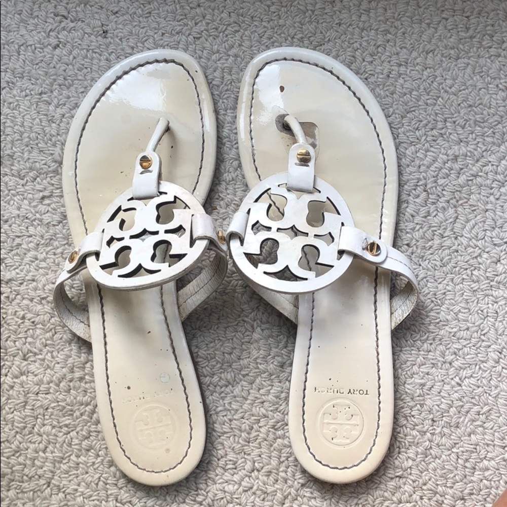 Tory Burch white classic sandals